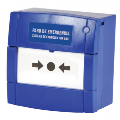 PULSADOR PARO AZUL PARA PANEL RP1R