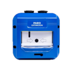 PULSADOR PARO AZUL IP67